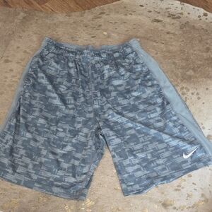 Nike Gray Athletic Shorts with Textured Fabric